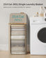 23.8 Gallons (90L) Laundry Hamper with Lid Camel Brown FredCo