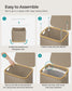 23.8 Gallons (90L) Laundry Hamper with Lid Camel Brown FredCo