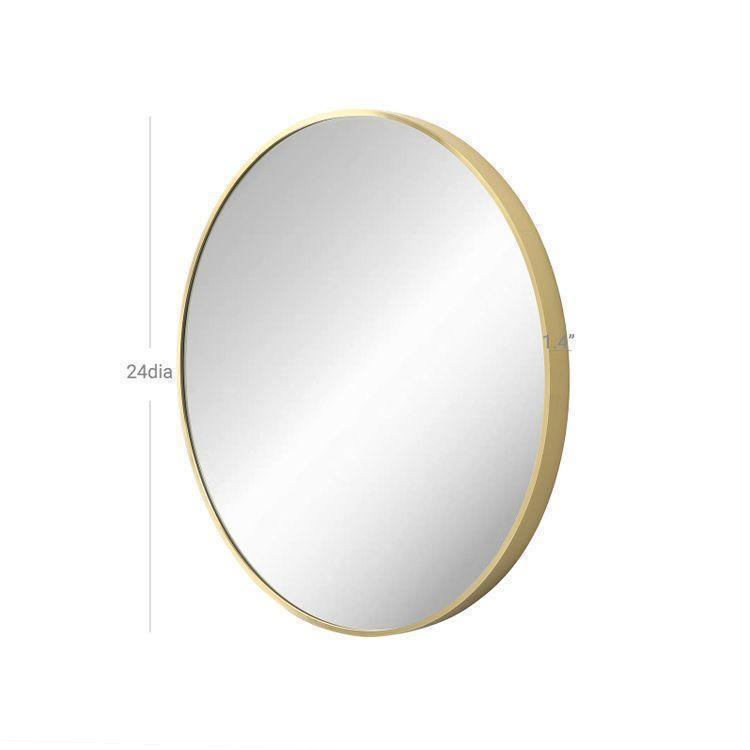 24-Inch Diameter Mirror w/Gold Trim FredCo