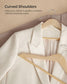 24-Pack Wooden Hangers Natural Beige FredCo