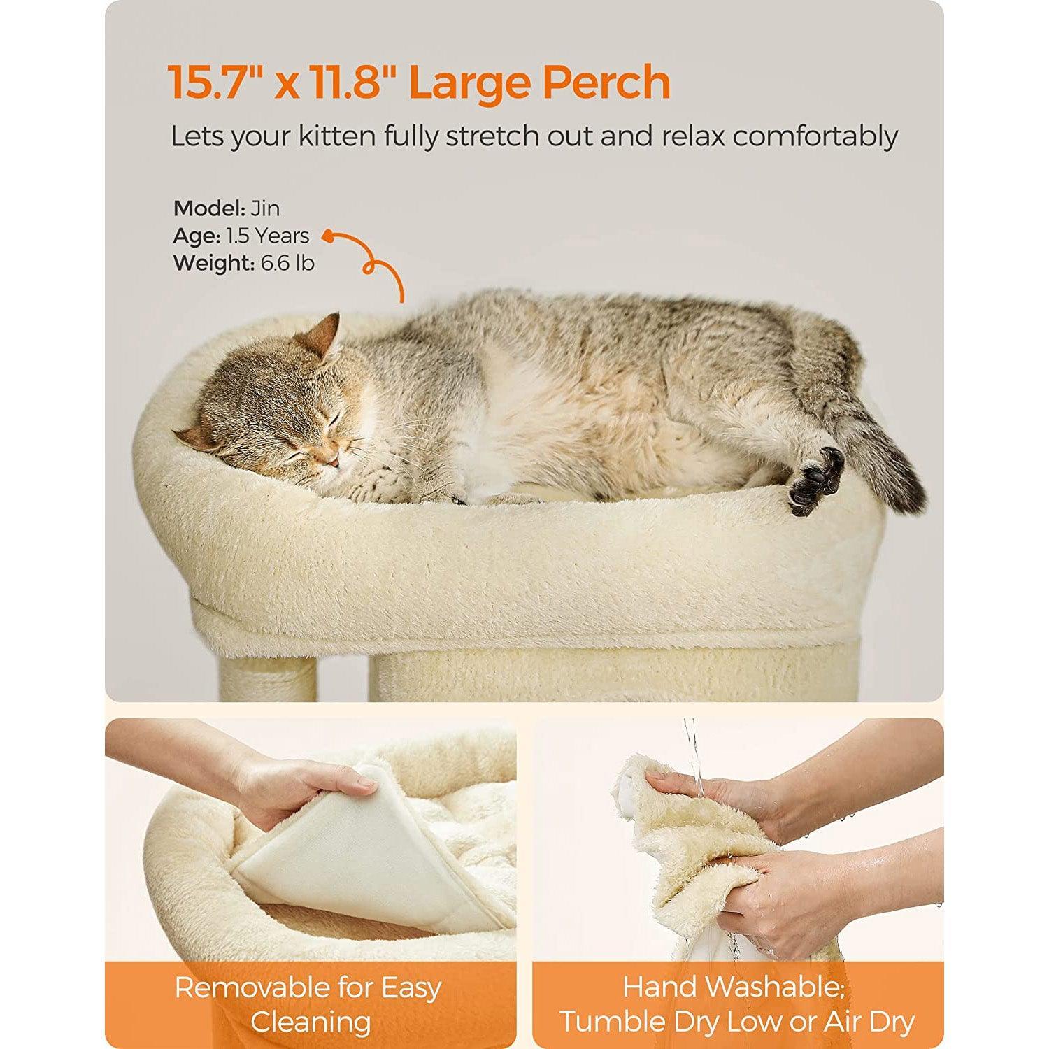 26.4-Inch Cat Tree Beige FredCo