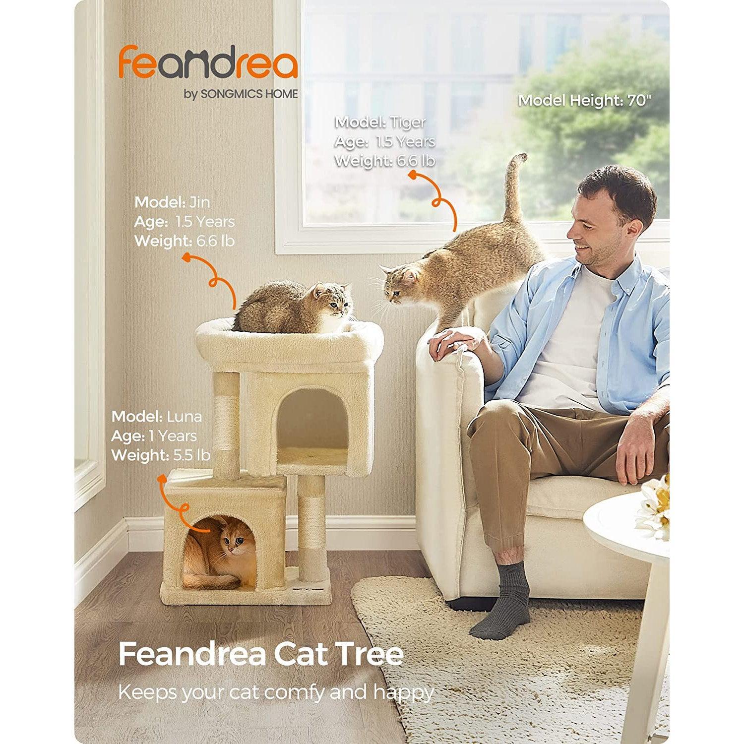 26.4-Inch Cat Tree Beige FredCo