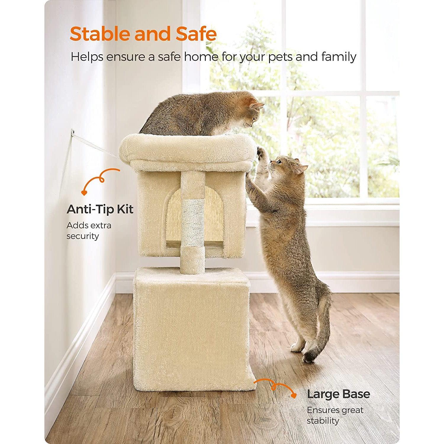 26.4-Inch Cat Tree Beige FredCo