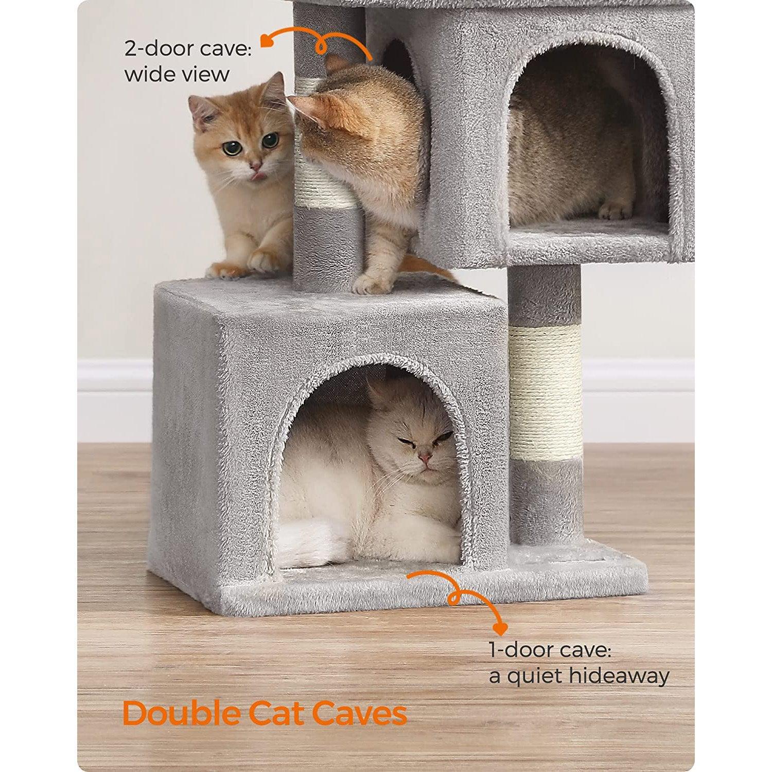 26.4-Inch Cat Tree Light Gray FredCo