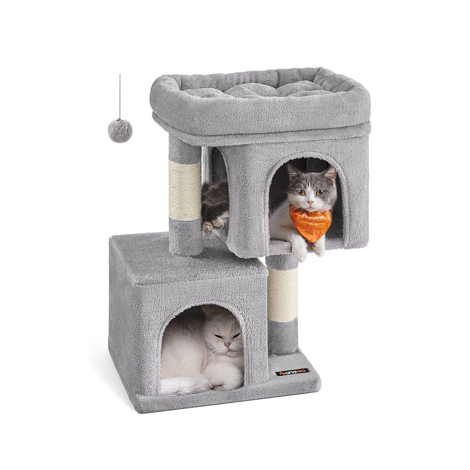 26.4-Inch Cat Tree Light Gray FredCo