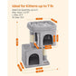 26.4-Inch Cat Tree Light Gray FredCo