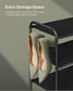 26.7" Wide 3-Tier Fabric Shoe Rack with 4 Hooks Ink Black FredCo