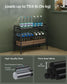 26.7" Wide 3-Tier Metal Shoe Rack with 4 Hooks Ink Black FredCo