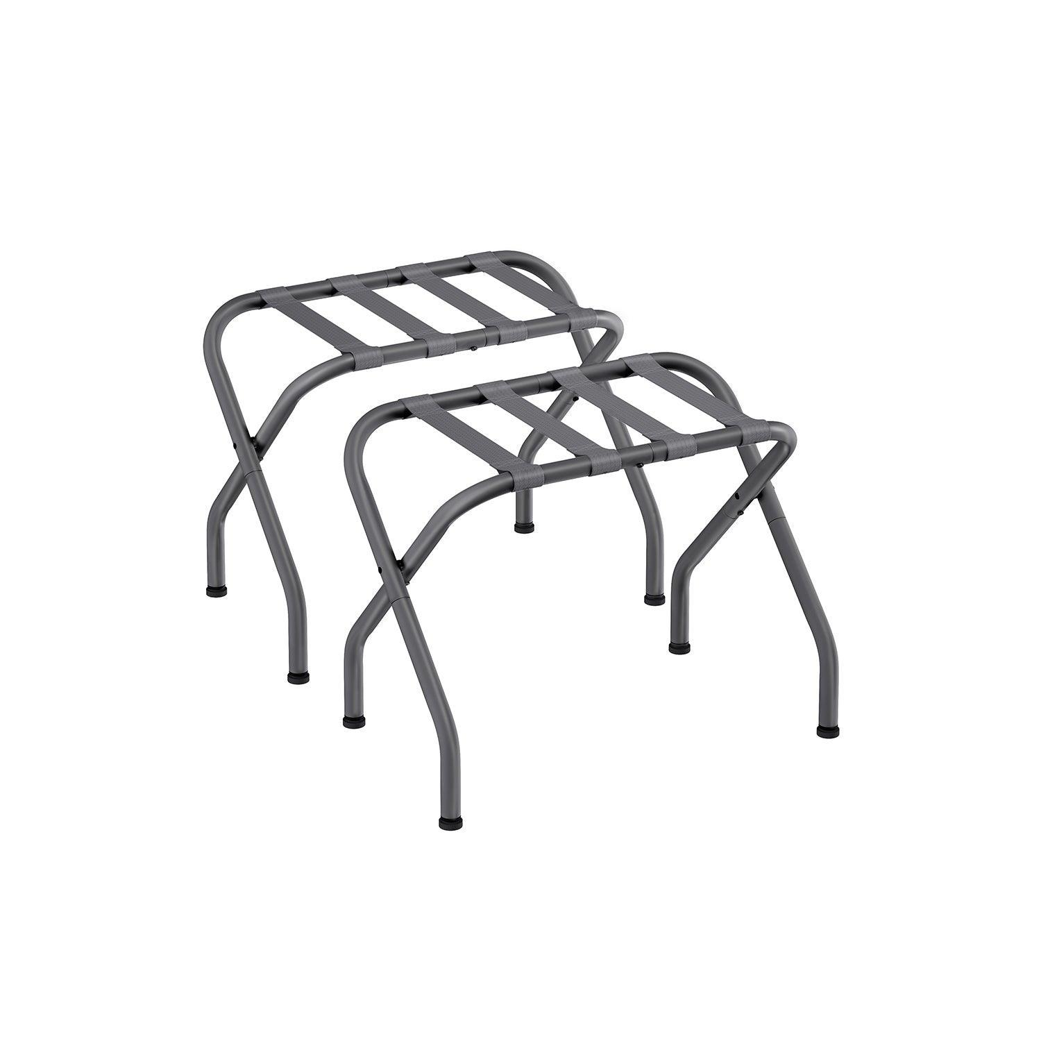 27.2”D x 15”W x 20.5”H Luggage Rack Forest Slate Gray FredCo