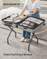 27.2”D x 15”W x 20.5”H Luggage Rack Forest Slate Gray FredCo