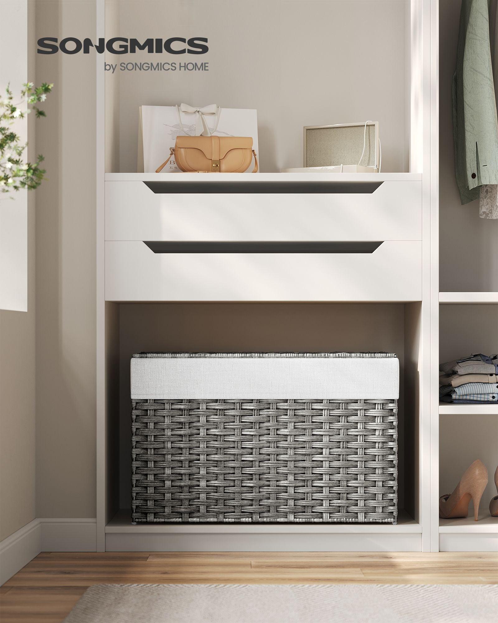 27.7 Gallon Storage Basket with Lid and with Handles FredCo