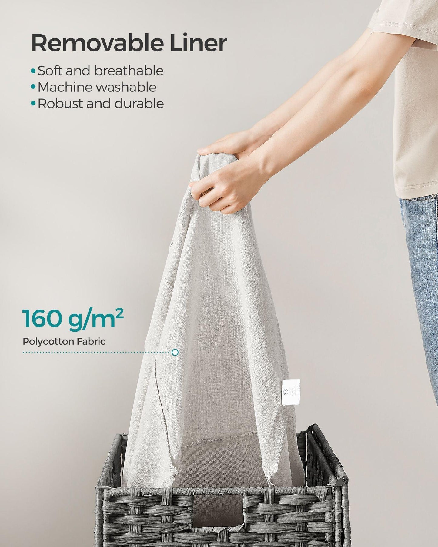 27.7 Gallon Storage Basket with Lid and with Handles FredCo