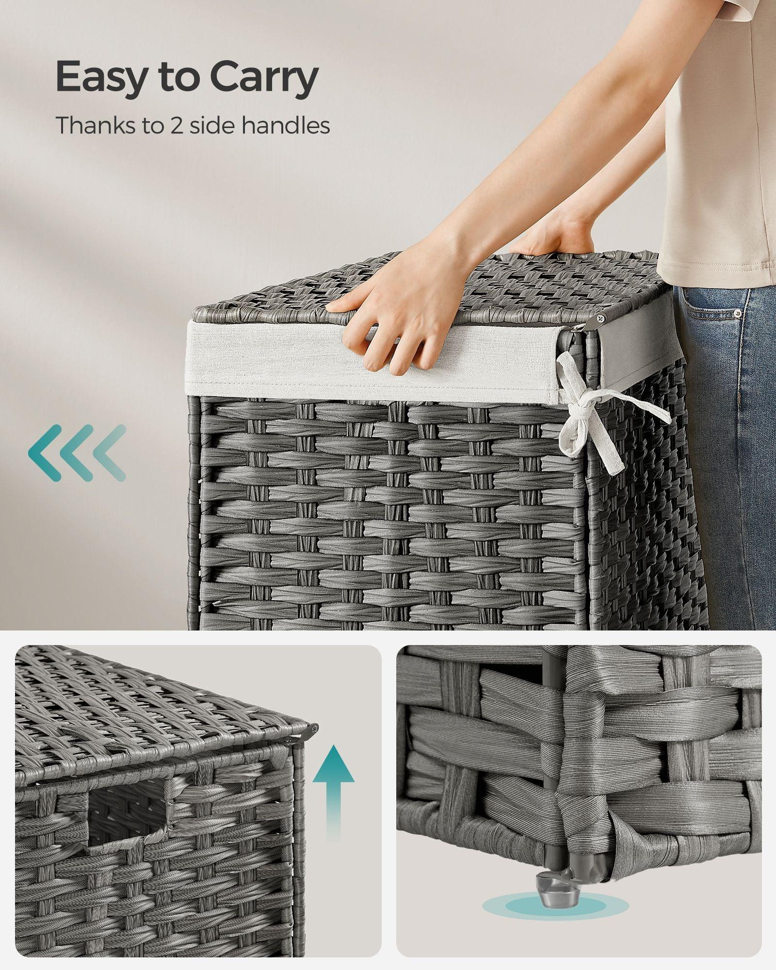 27.7 Gallon Storage Basket with Lid and with Handles FredCo