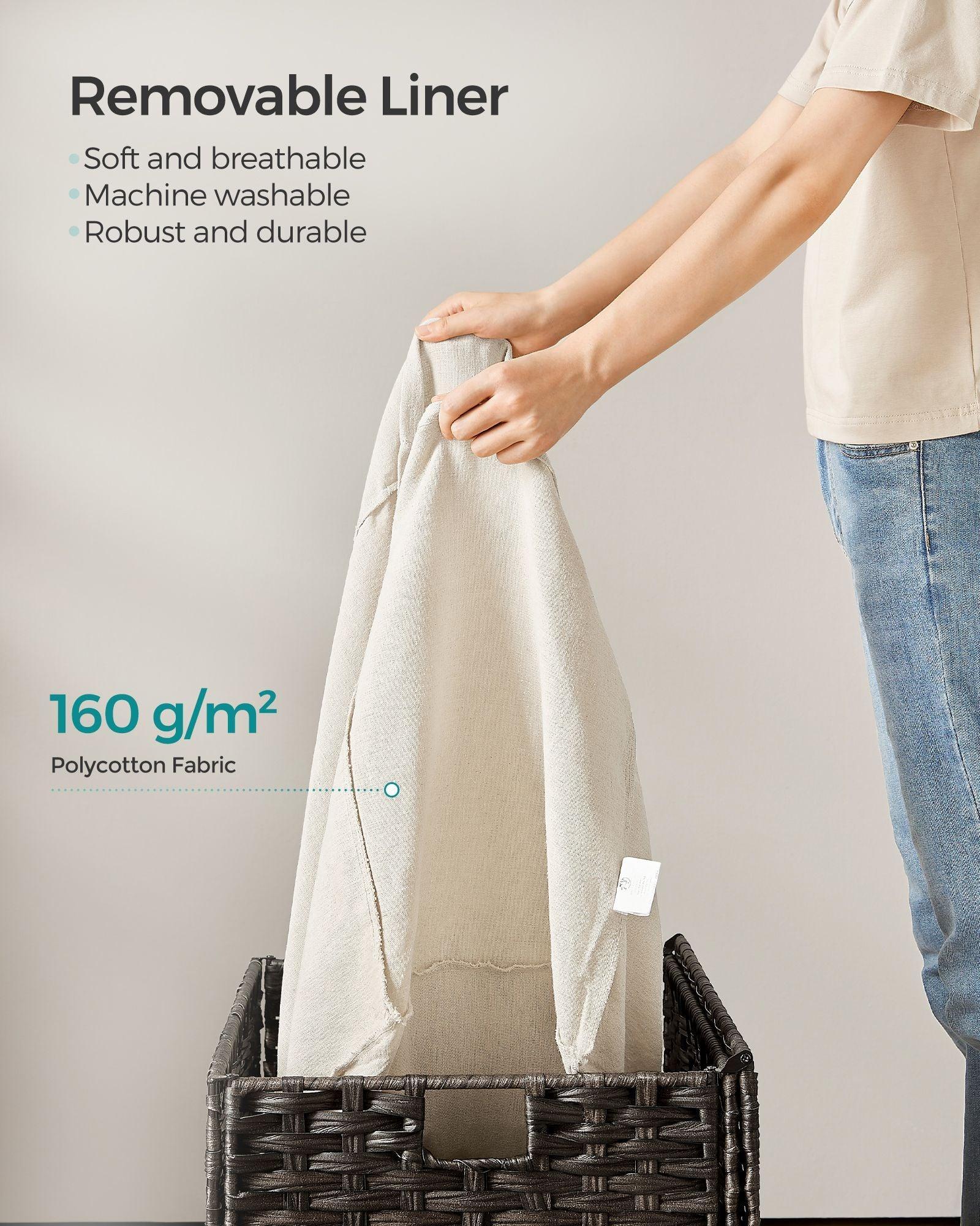 27.7 Gallon Woven Storage Basket with Lid FredCo