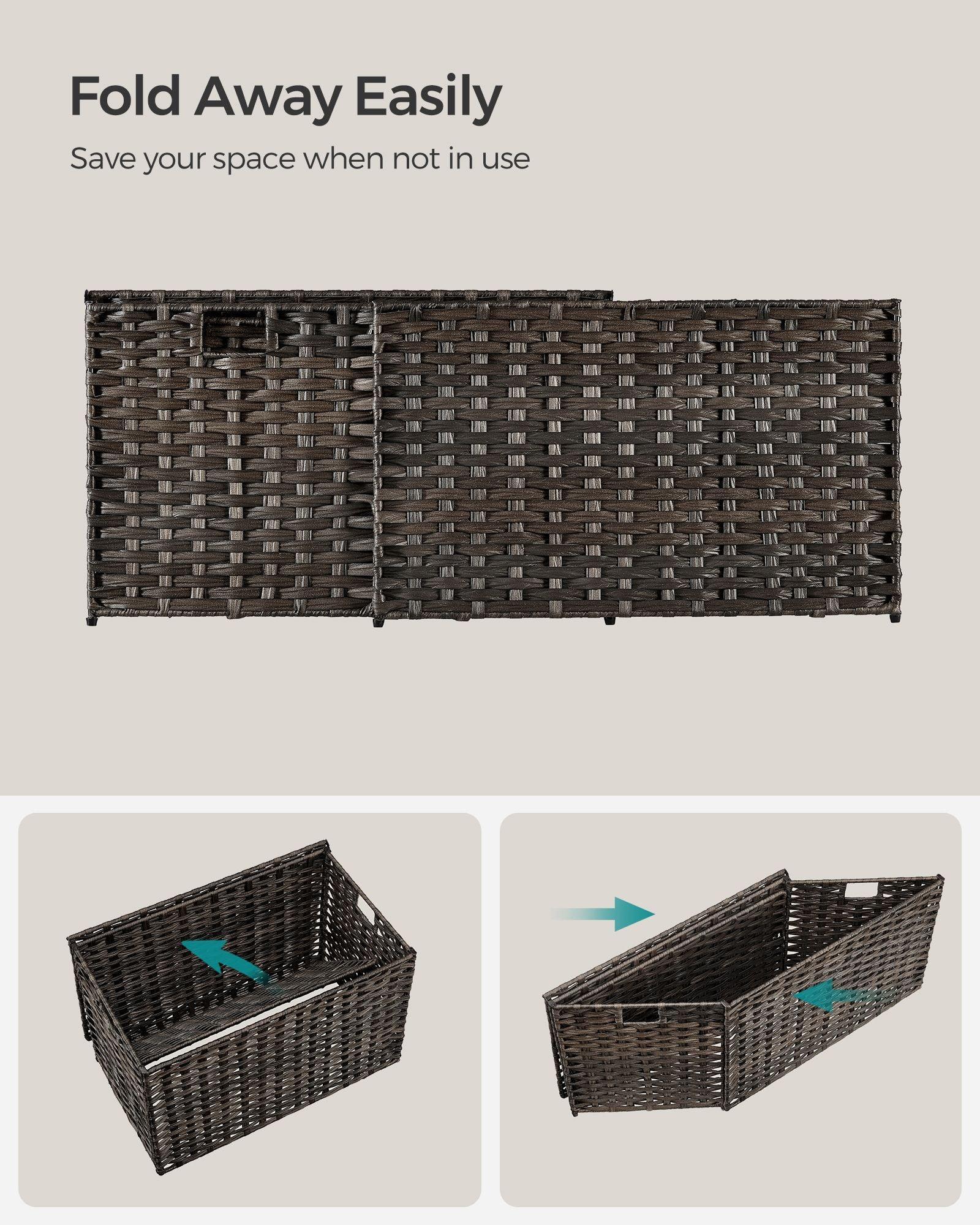 27.7 Gallon Woven Storage Basket with Lid FredCo