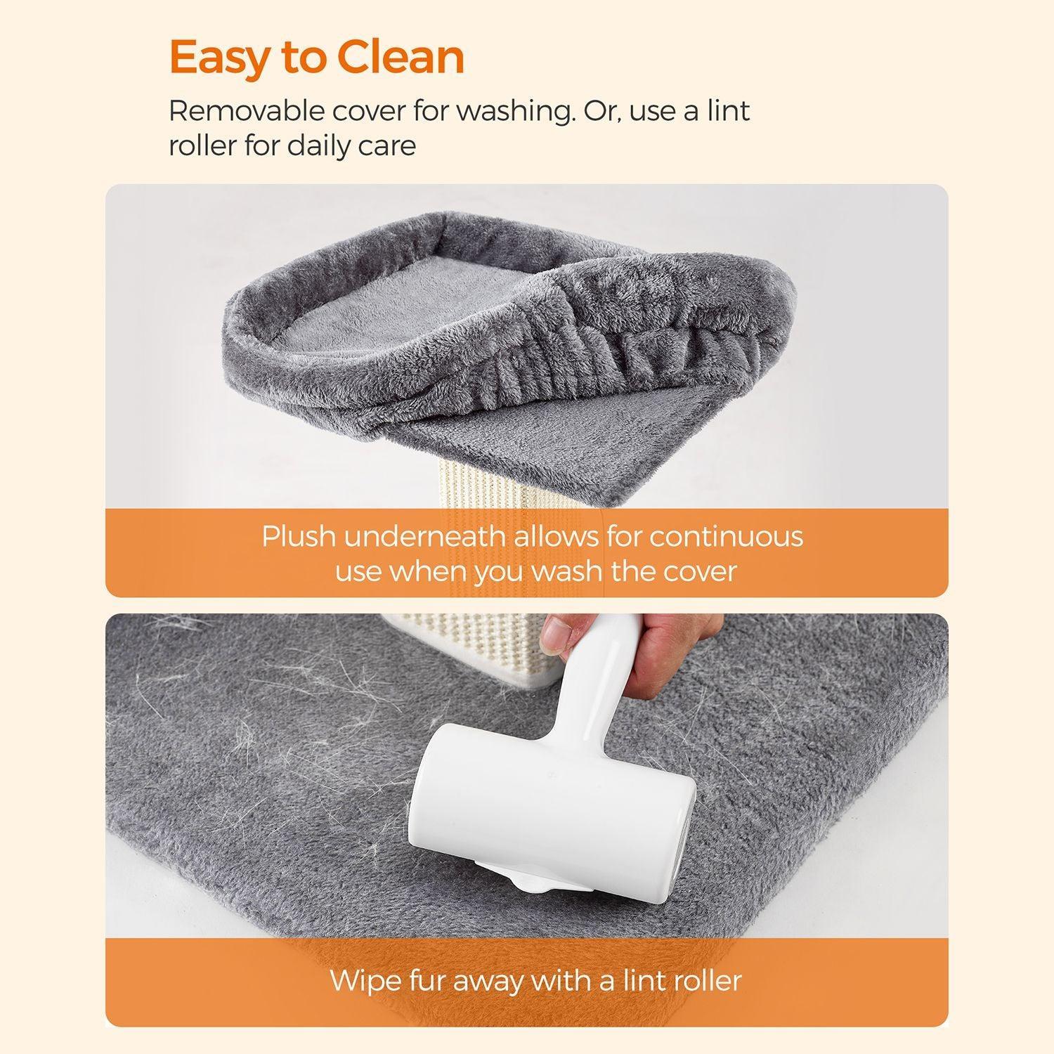 27.9-Inch Cat Scratching Post Light Gray FredCo