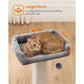 27.9-Inch Cat Scratching Post Light Gray FredCo