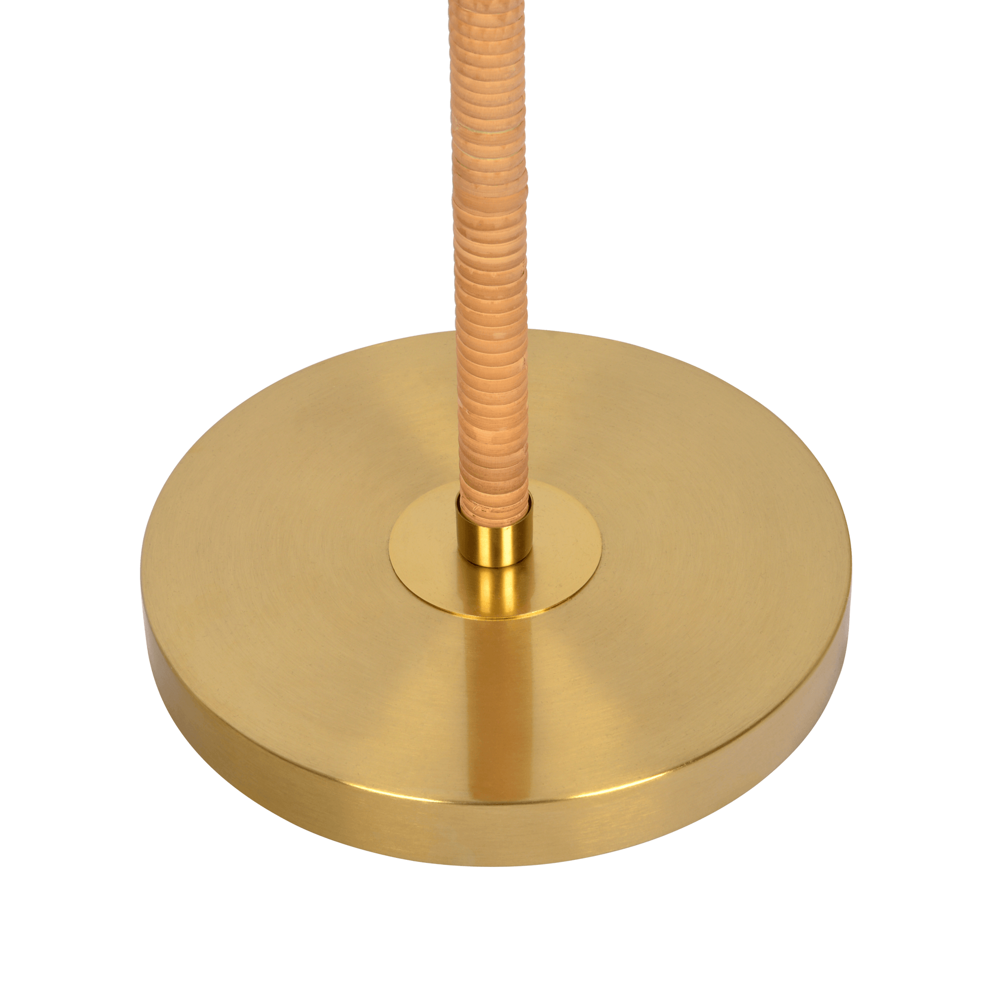 Modern gold metal lamp base with wrapped beige accent, FredCo International home decor