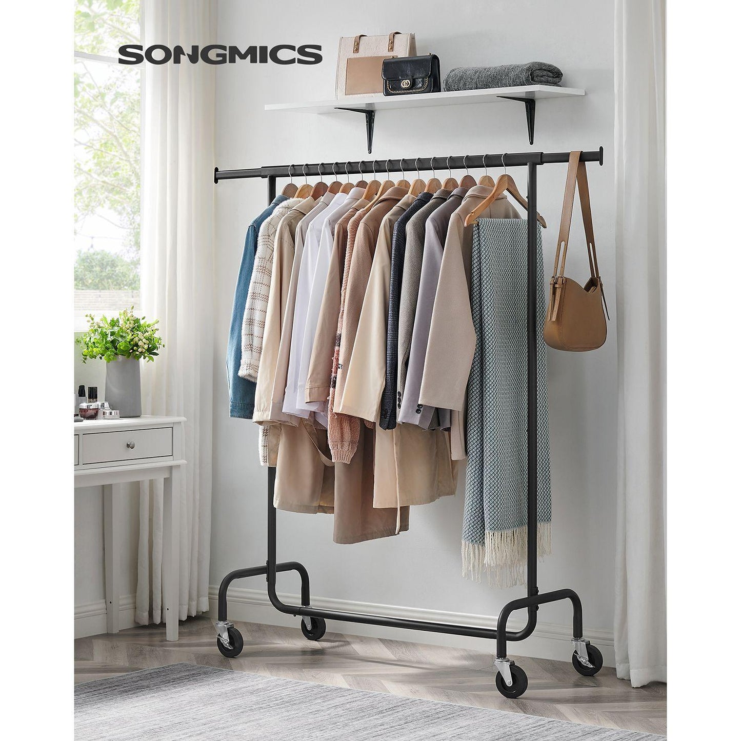 286.6 lb Load Clothes Rack Matte Black FredCo