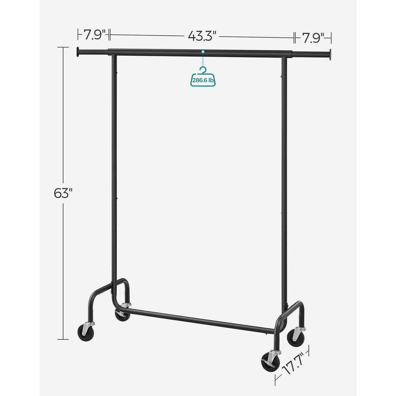 286.6 lb Load Clothes Rack Matte Black FredCo