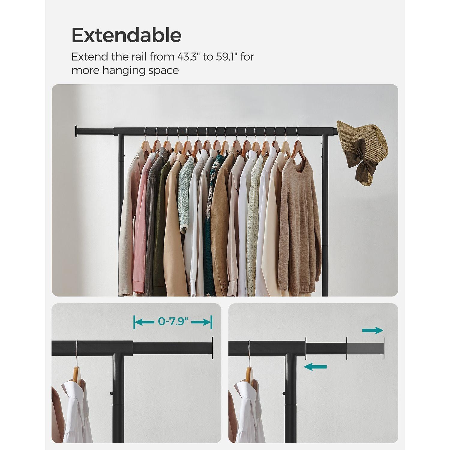 286.6 lb Load Clothes Rack Matte Black FredCo