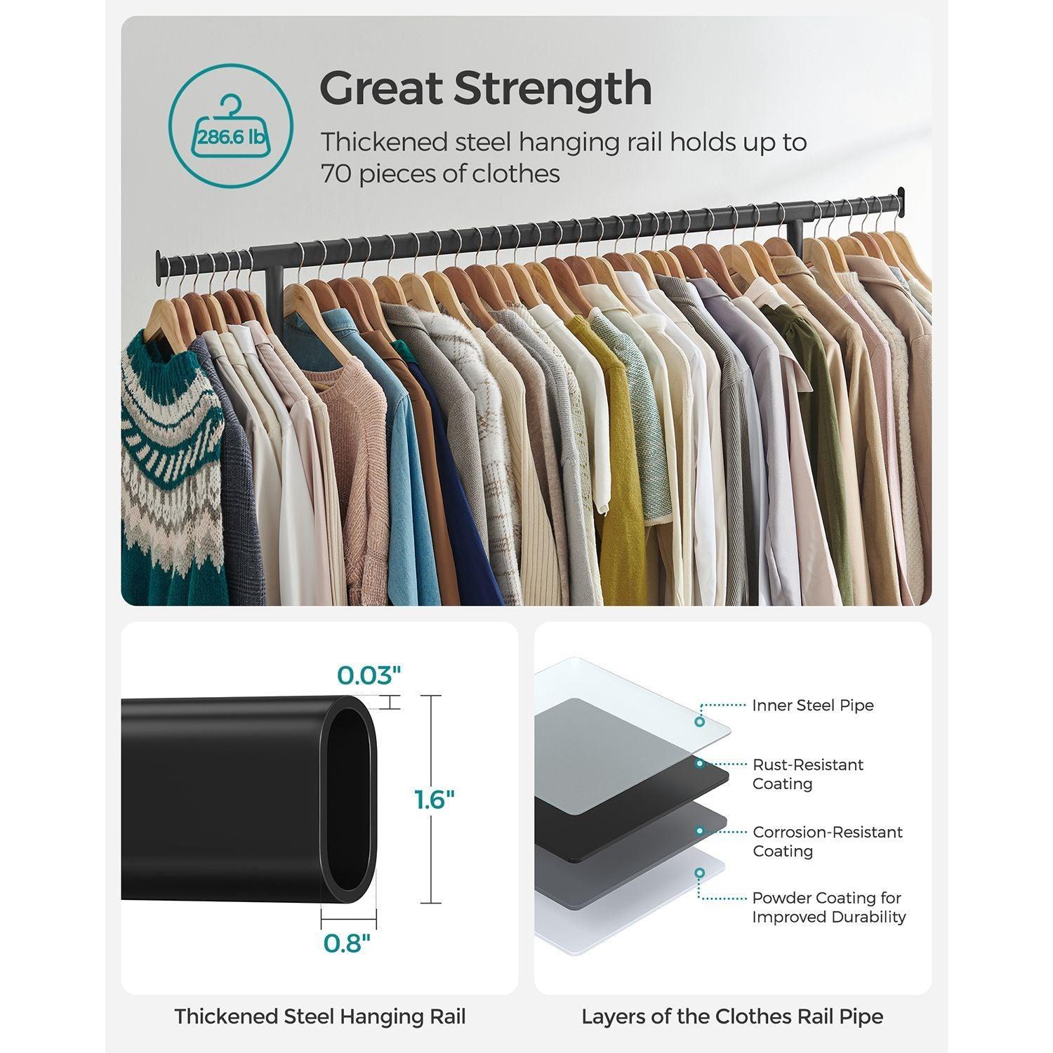 286.6 lb Load Clothes Rack Matte Black FredCo