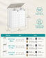29.1-Gallon Laundry Hamper with Wheels Cloud White FredCo