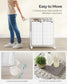 29.1-Gallon Laundry Hamper with Wheels Cloud White FredCo