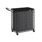 29.1-Gallon Laundry Hamper with Wheels Ink Black and Slate Gray FredCo