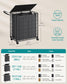 29.1-Gallon Laundry Hamper with Wheels Ink Black and Slate Gray FredCo