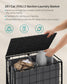 29.1-Gallon Laundry Hamper with Wheels Ink Black and Slate Gray FredCo