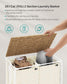 29.1-Gallon Laundry Hamper with Wheels Natural Beige and Cream White FredCo