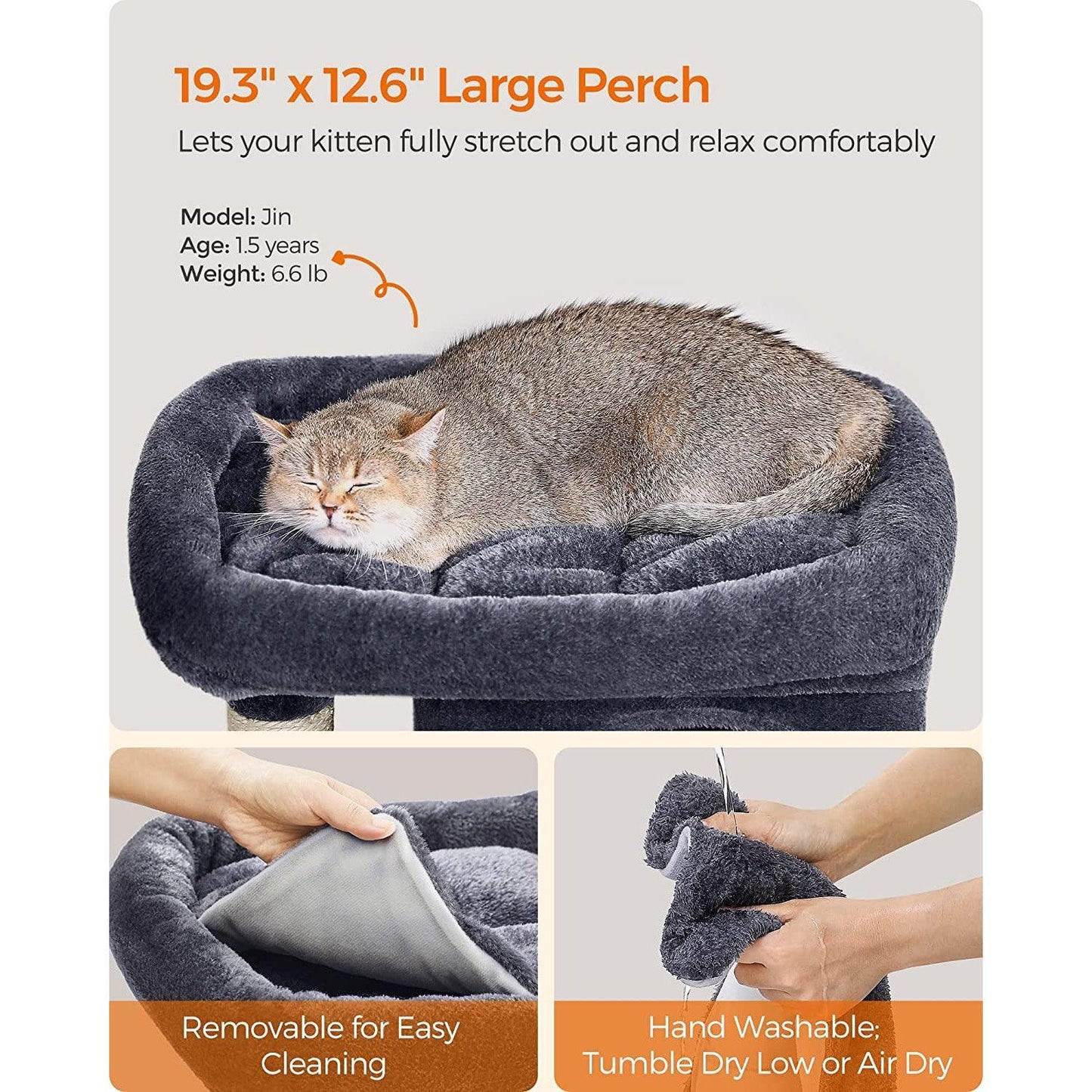29.1-Inch Cat Tree Smoky Gray FredCo
