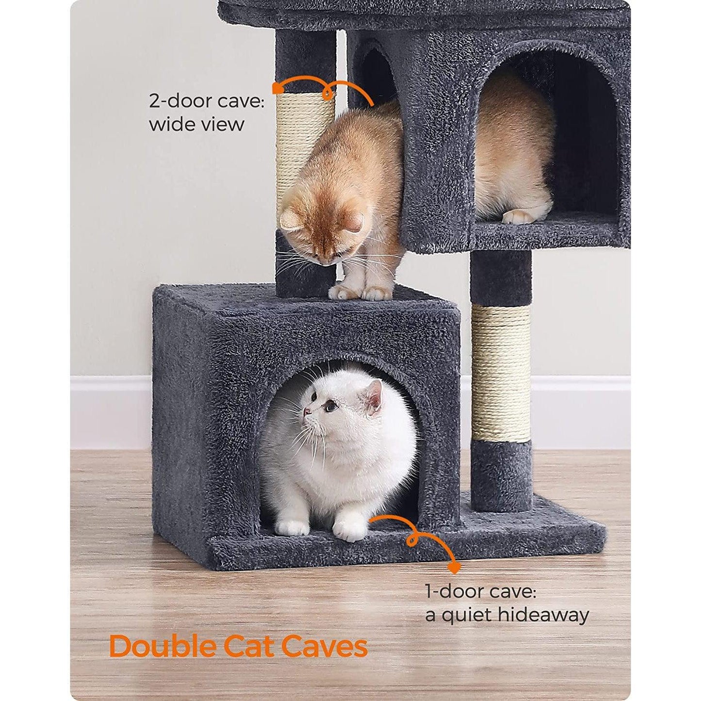 29.1-Inch Cat Tree Smoky Gray FredCo