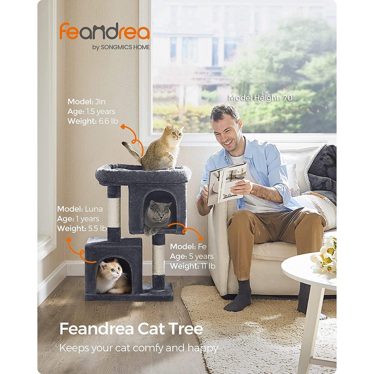 29.1-Inch Cat Tree Smoky Gray FredCo