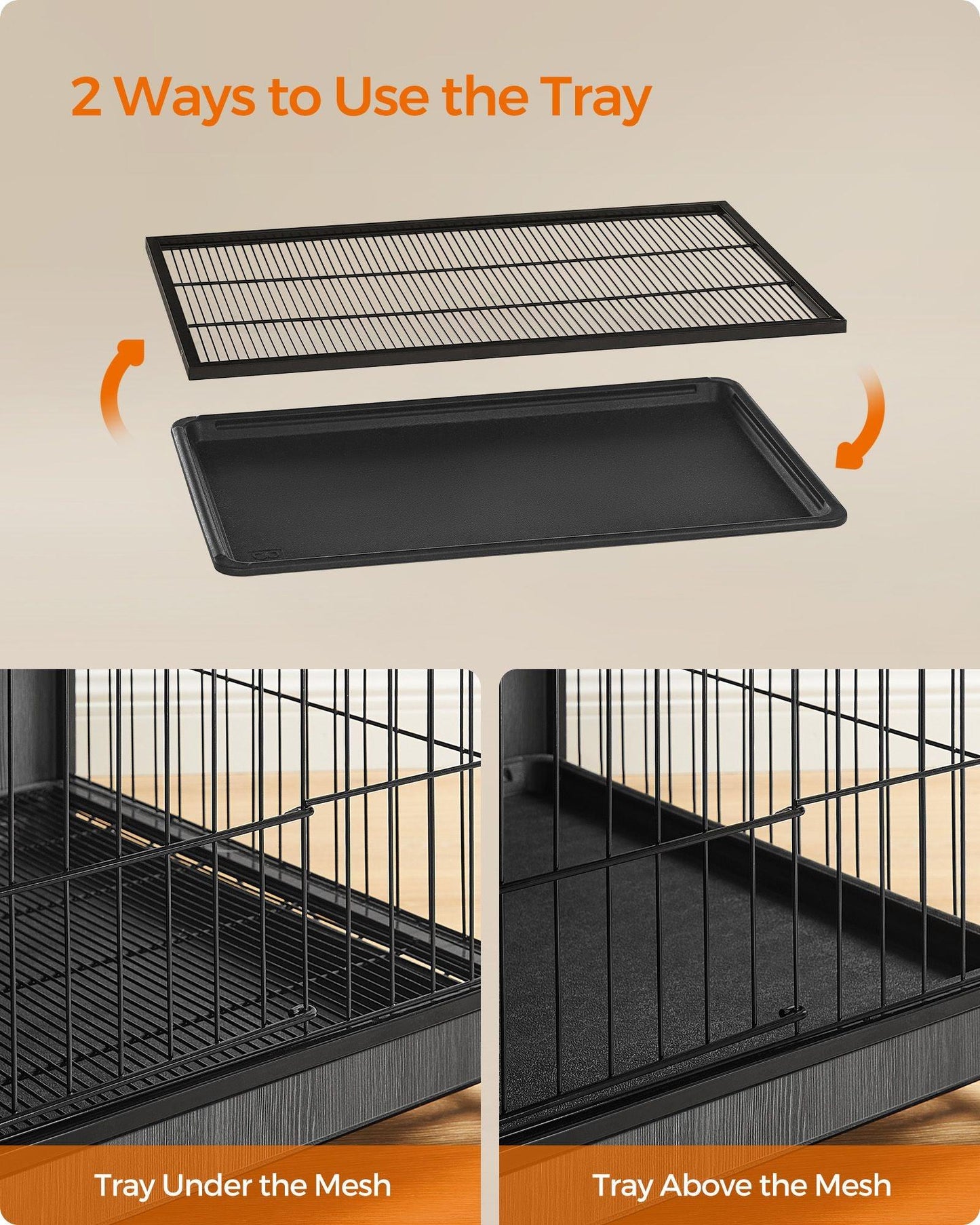 29.5" Wide Heavy-Duty Dog Crate Furniture Ink Black FredCo