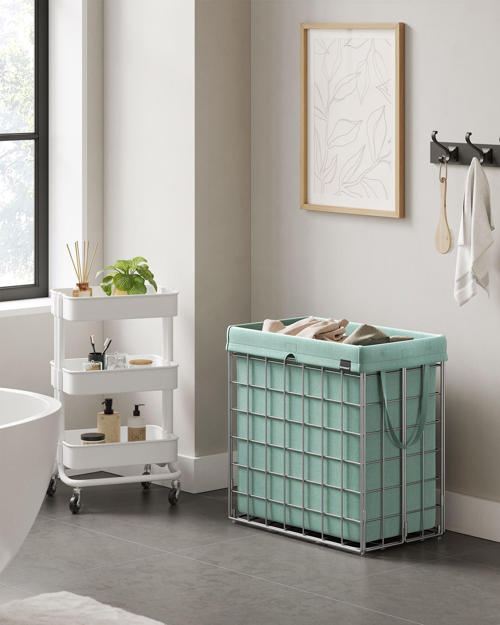 29 Gal (110L) Laundry Basket, Collapsible Clothes Hamper, Removable and Washable Liner FredCo