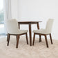 Ellis Mid-Century Modern Dining Chair Set of 2 with Full-Back Support in Beige Linen FredCo