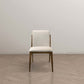 Grivelle Contemporary Cream Fabric Dining Chair Set with Solid Wood Base Set Of 2 FredCo
