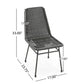 Aluminum and Rattan Chat Set, Outdoor Patio Set Includes Rattan Dining Chair Set of 2 and C-Shaped Side Table FredCo