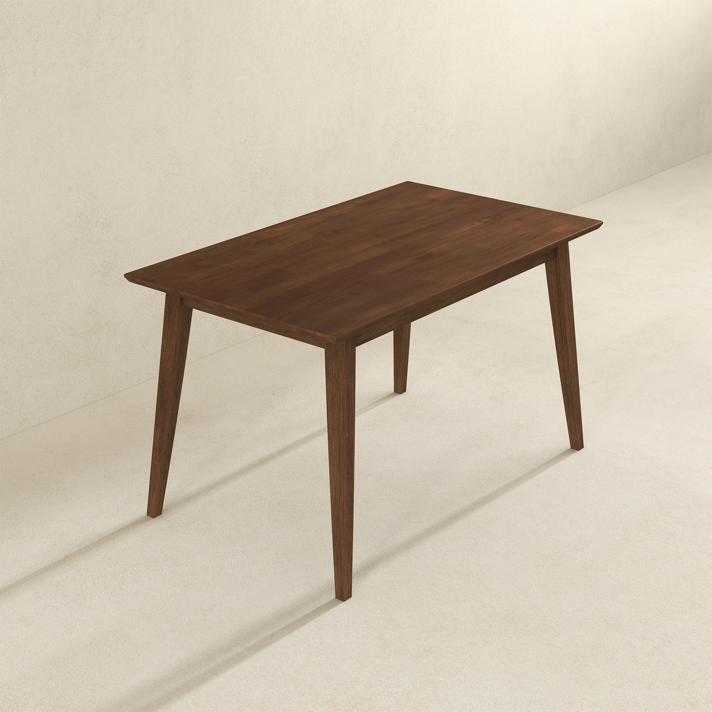 Modern wooden dining table with tapered legs, FredCo International home furniture