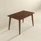 Modern wooden dining table with tapered legs, FredCo International home furniture