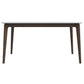 Lindsey Mid-Century Modern Solid Wood Dining Table with White Top and Walnut Legs, 59 inches for Bedroom Hallway, Entryway FredCo