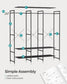 3-Column Clothes Rack Ebony Black FredCo