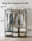 3-Column Clothes Rack Ebony Black FredCo