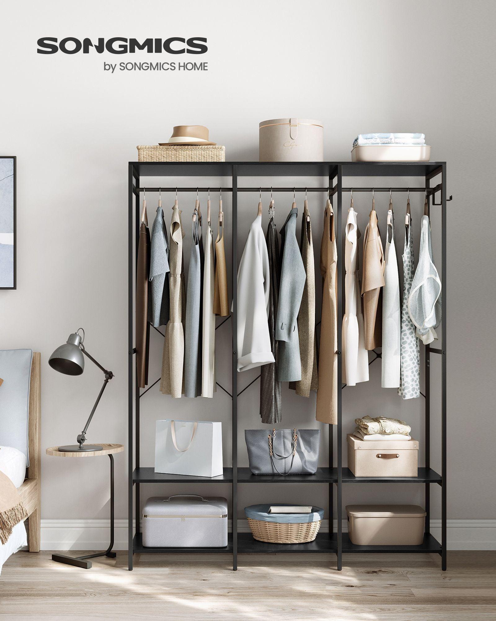 3-Column Clothes Rack Ebony Black FredCo