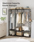 3-Column Clothes Rack Ebony Black FredCo