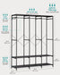 3-Column Clothes Rack Ebony Black FredCo