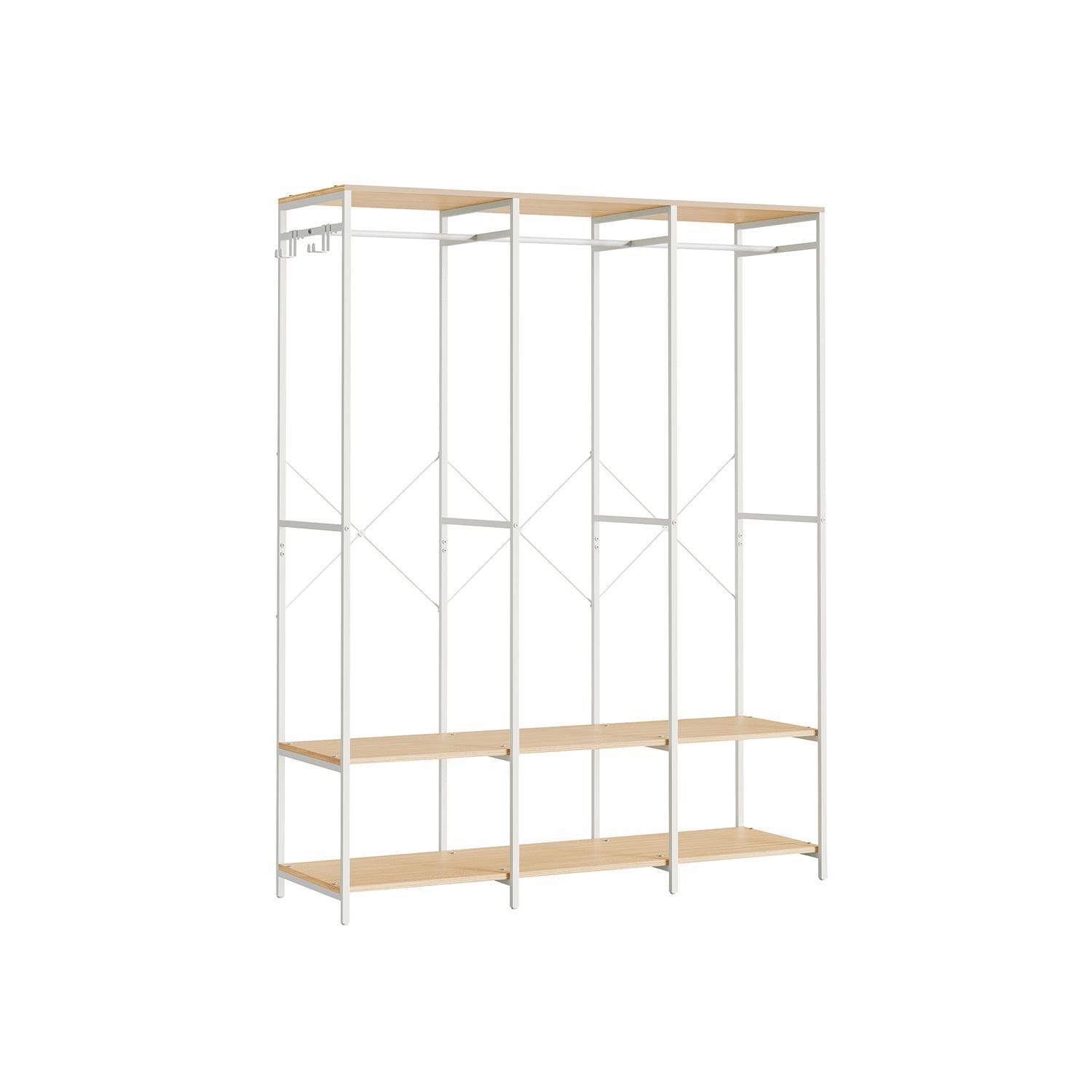 3-Column Clothes Rack Natural Beige FredCo