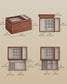 3-Layer Wooden Jewelry Storage Coffee Brown FredCo